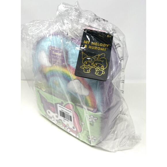 Loungefly Kuromi My Melody Mini Backpack Rainbow House Floral Bag NWT Sanrio
